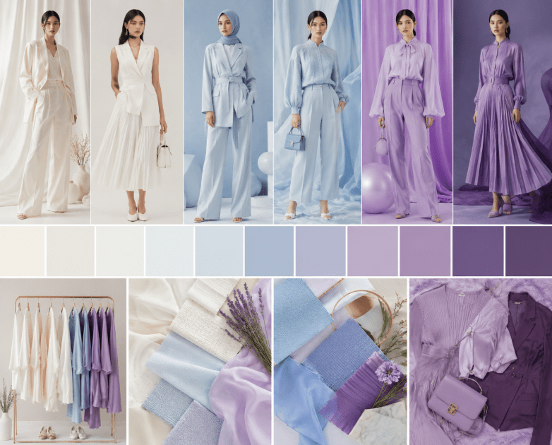 Tren Warna Fashion 2026: Milky White, Icy Blue, hingga Gradasi Ungu Semakin Mendominasi
