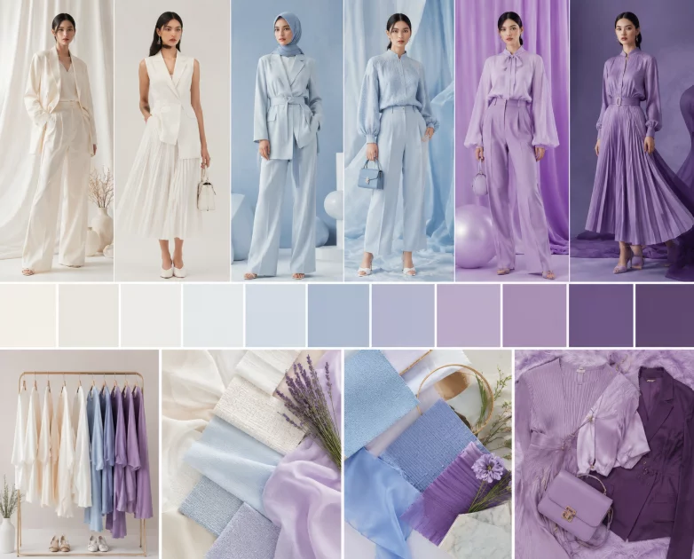 Tren Warna Fashion 2026: Milky White, Icy Blue, hingga Gradasi Ungu Semakin Mendominasi